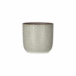 Bloempot Daan - D17 X H16cm - Wit