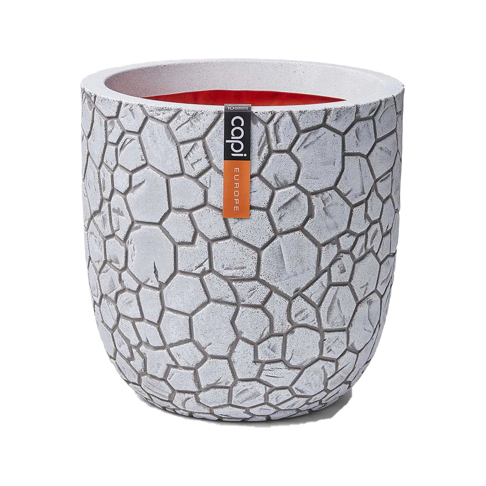 Capi Bloempot Bol Nature Clay NL - D35 X H34cm - Ivoor