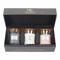 Woodwick Deluxe Gift Set 3 Mini Jar Floral - Geurkaars