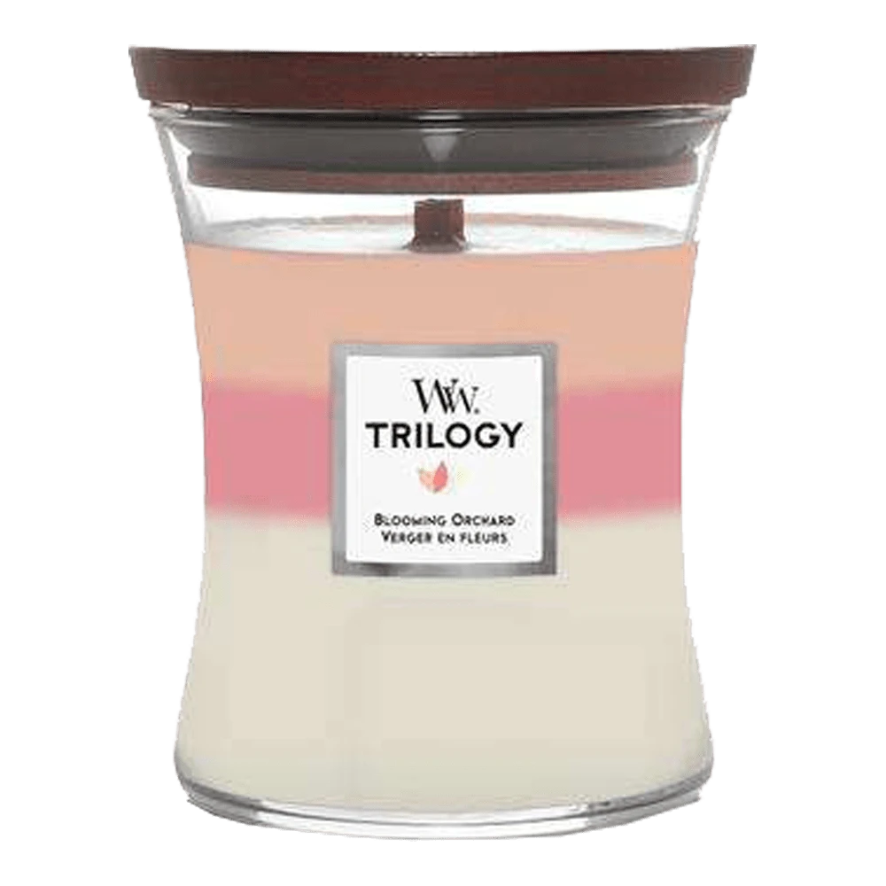 Woodwick Trilogy Blooming Orchard Medium Candle - Geurkaars