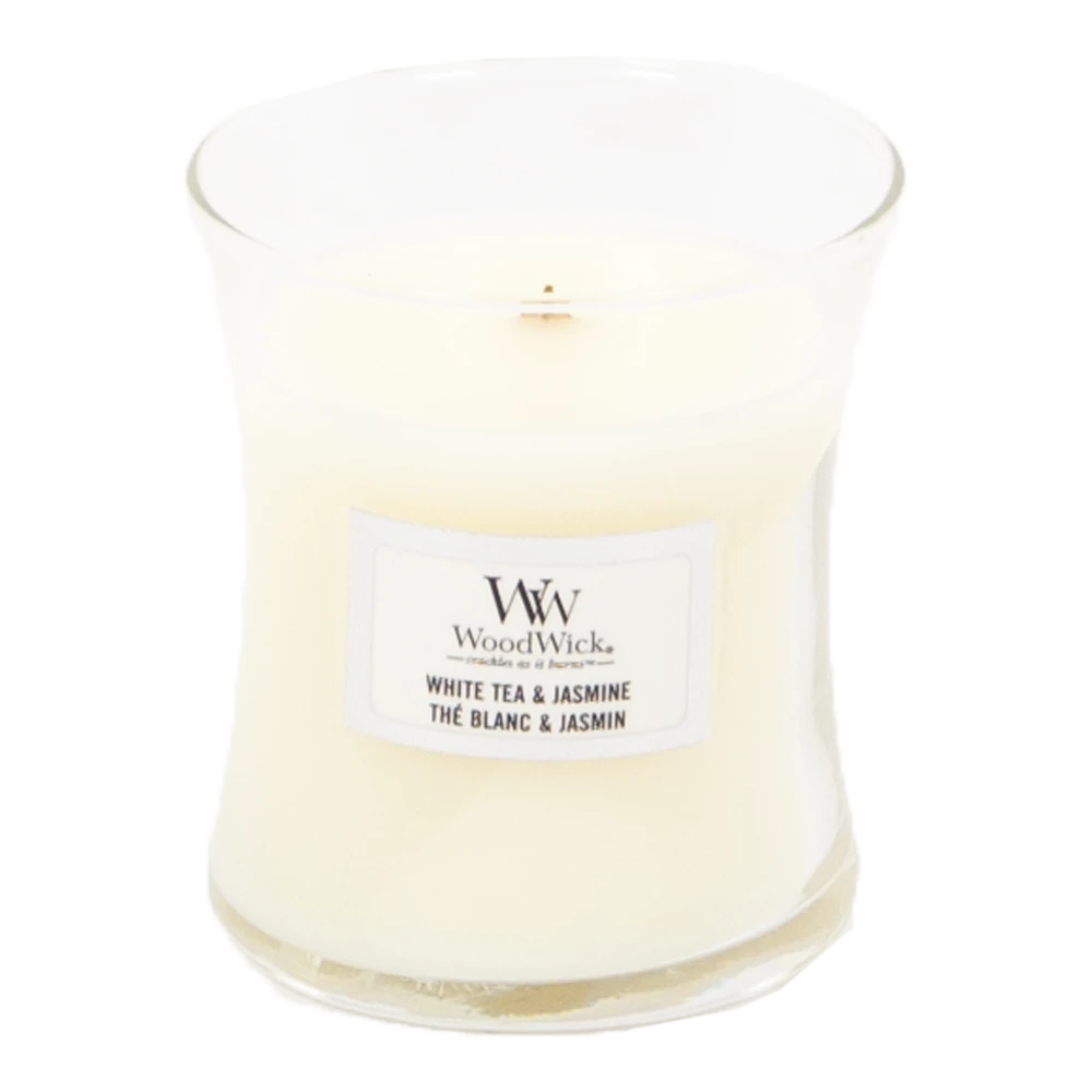 Woodwick White Tea & Jasmine Mini Candle - Geurkaars - Afbeelding 2